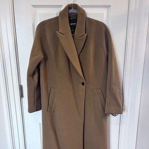 Madewell Teatro Swing Wool Coat in Camel Single Breasted Size 00